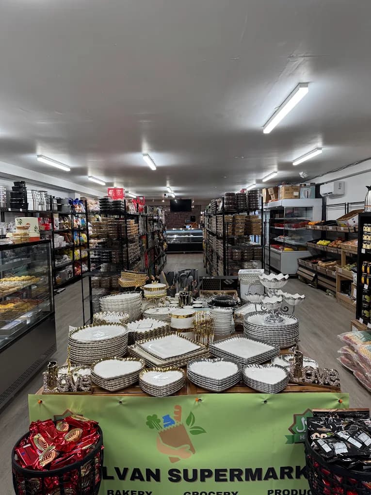 Traditional serving dishes and housewares at KabulVan Supermarket
